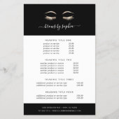 Zwart & goudschuim en zwenkbrauwen | Prijzen en di Flyer (Voorkant)