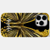 Zwart-goudvlinder Persoonlijke naam Case-Mate iPhone Case (Achterkant (horizontaal))