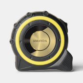 Zwart & goudvormig metaal rolmaat (Voorkant)