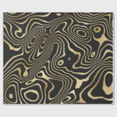 Zwart-goudzwaluw Abstract ontwerp Cadeaupapier (Vlak)