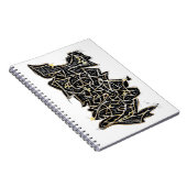 Zwart Graffiti Letters Notitieboek (Rechterzijde)