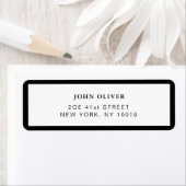 Zwart grens Formele retouradres Etiket (Insitu)