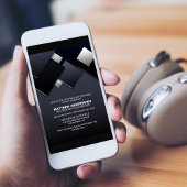 Zwart Grijs 60e Cocktail Verjaardagsfeestje Kaart