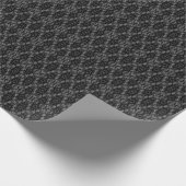 Zwart grijs abstract geometriepatroon cadeaupapier (Hoek)