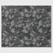 ZWART & GRIJS CAMO CADEAUPAPIER (Vlak)