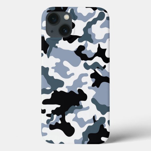 Zwart-grijs Camo Case-Mate iPhone Case (Achterkant)