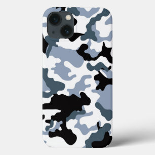Zwart-grijs Camo iPhone 13 Hoesje