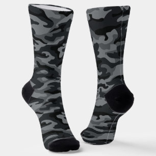 Zwart & Grijs Camo Hoesje   Donker Camouflagepatro Sokken