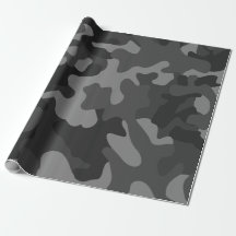 Zwart & Grijs Camo inpakpapier, geschenkpapier ges