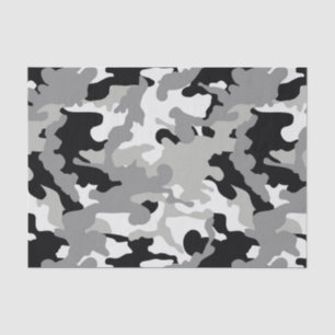 Zwart-grijs Camo Tissuepapier