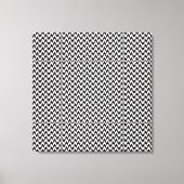 Zwart/Grijs Chevron Stretched Canvas Print (Voorkant)