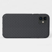 Zwart grijs chevron zigzag zagpatroon Case-Mate iPhone case (Achterkant (horizontaal))