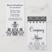 Zwart-grijs Damascus Fine Art Dealer-Visitekaartje Visitekaartje (Voorkant / Achterkant)