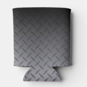 Zwart-grijs Diamondplate staal Kijk kunst Blikjeskoeler (Achterkant)