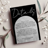 Zwart & Grijs Donker Gotische grafsteen Boog Bruil Informatiekaartje