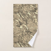 Zwart, grijs en goudmarmer bad handdoek (Handdoek)