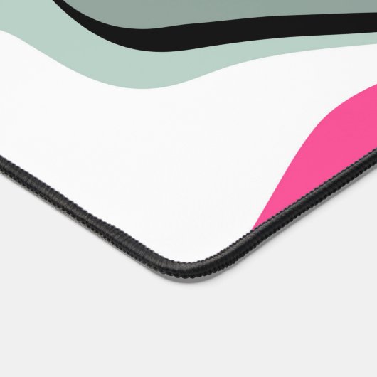 Zwart, grijs en roze vocht Abstract Bureaumat (Hoek)