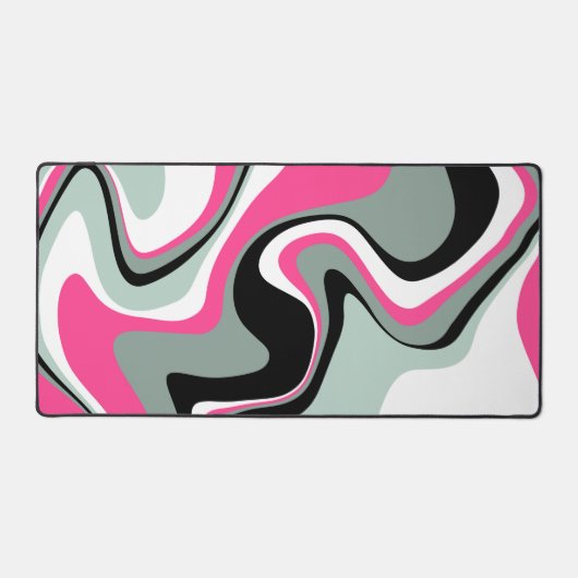 Zwart, grijs en roze vocht Abstract Bureaumat (Voorkant)