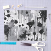 Zwart grijs en wit Abstracte textuur Tissuepapier (Craft)