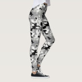 Zwart Grijs en Wit Camo - Legging (Rechts)
