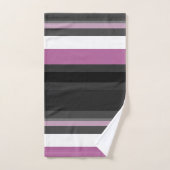 Zwart, Grijs en Wit Strepen Bad Handdoek (Handdoek)