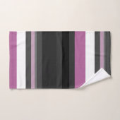Zwart, Grijs en Wit Strepen Bad Handdoek (Handdoek)