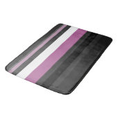 Zwart, Grijs en Wit Strepen Badmat (Gekanteld)