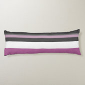 Zwart, Grijs en Wit Strepen Lichaamskussen (Achterkant)