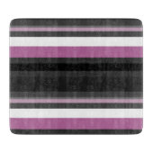 Zwart, Grijs en Wit Strepen Snijplank (Voorkant)