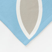 Zwart grijs en wit vlinderblad fleece deken (Hoek)