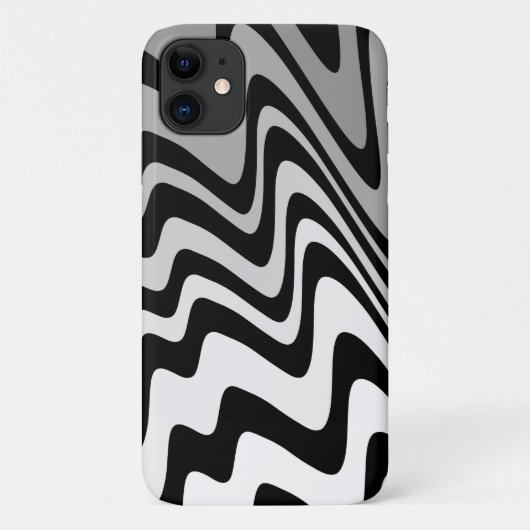 Zwart, grijs en wit zigzag Case-Mate iPhone case (Achterkant)