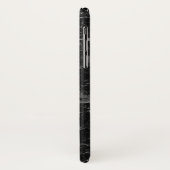 Zwart & Grijs Faux Marmer Textuur Case-Mate iPhone Case (Achterkant/links)