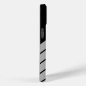 Zwart Grijs Gestreept 70s 80s Retro Racing Stripes Case-Mate iPhone Case (Achterkant / Rechts)