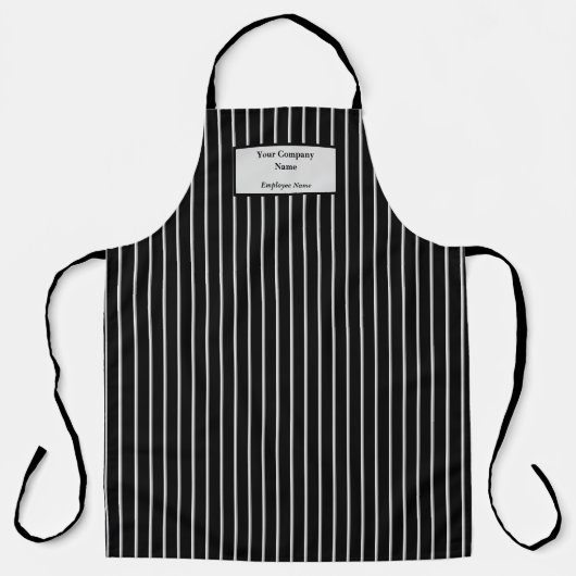 Zwart & grijs gestreept Schort voor All-over afdru (Voorkant)