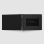Zwart Grijs Goud Modern Minimal Elegant Huwelijk Gastenboek (Volledig)