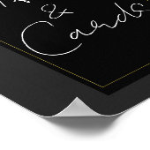 Zwart Grijs Goud Modern Minimal Gifts & Kaarten Si Poster (Hoek)