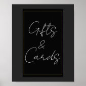 Zwart Grijs Goud Modern Minimal Gifts & Kaarten Si Poster