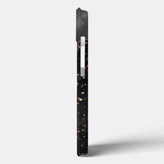 Zwart grijs gradiënt kosmische ster ruimte Case-Mate iPhone case (Achterkant / Links)