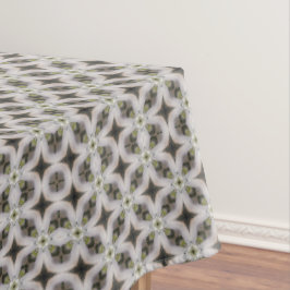 Zwart, grijs, groen Retro Star-patroon Tafelkleed