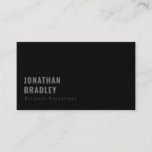 Zwart Grijs Minimaal Schoon Professioneel Visitekaartje (Voorkant)