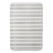 Zwart Grijs Modern Minimalist Stripe Boho Badmat (Voorkant Verticaal)