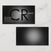 Zwart grijs modern professioneel Visitekaartje (Voorkant / Achterkant)