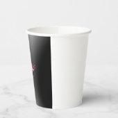 Zwart Grijs Monogram Eenvoudig Duidelijk Speciaal Papieren Bekers (Links)