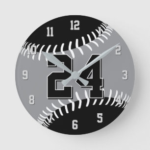 zwart grijs of ELKE teamkleuren honkbal Ronde Klok
