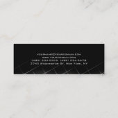 Zwart Grijs Patroon Skinny Slim Clear Visitekaartj Mini Visitekaartje (Achterkant)