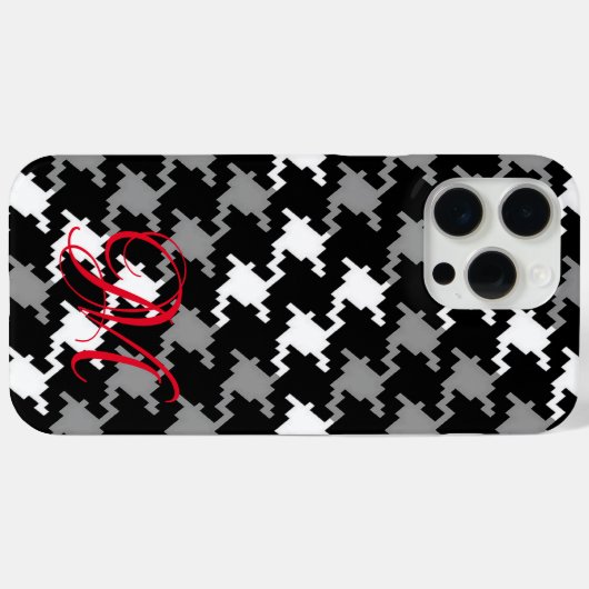 Zwart & Grijs Plaid iPhone / iPad case (Achterkant (horizontaal))