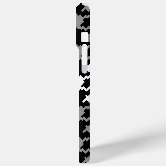 Zwart & Grijs Plaid iPhone / iPad case (Achterkant / Links)