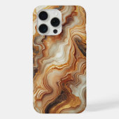 Zwart Grijs Rood Bruin Amber Goud Marmer Art Patro iPhone Hoesje (Achterkant)