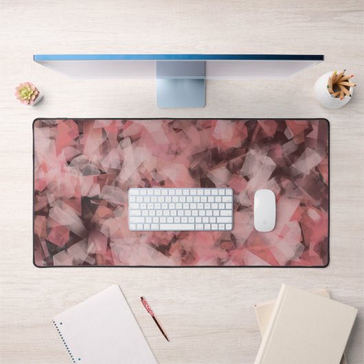 Zwart Grijs Roze Wit Modern Geometrisch Abstract Bureaumat (Kantoor 1)