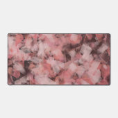 Zwart Grijs Roze Wit Modern Geometrisch Abstract Bureaumat (Voorkant)